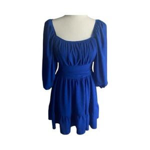 NWOT-EXLURA-ROYAL BLUE MINI DRESS-SIZE SMALL